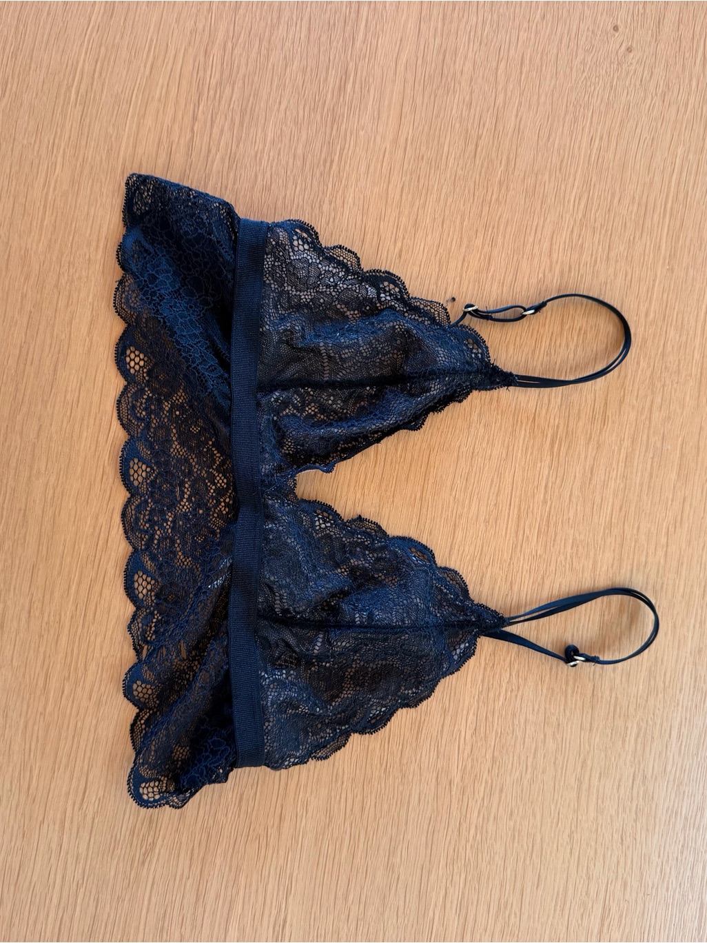 Madewell Black Lace Triangle Bralette